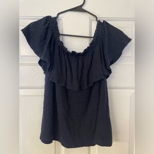 Navy Blue off the shoulder Banana Republic women’s blouse- size M
